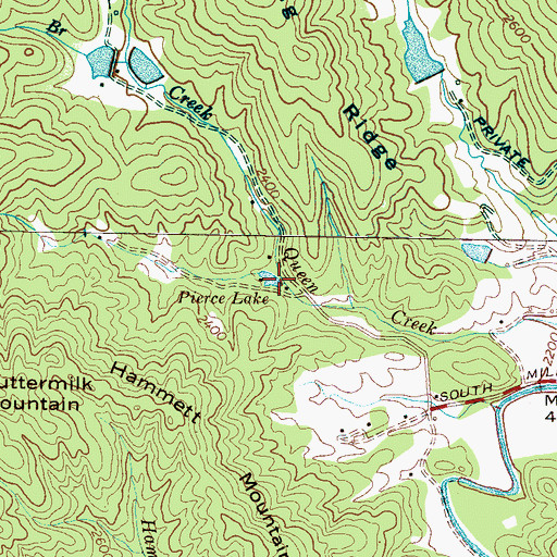 Topographic Map of Pierce Lake, NC
