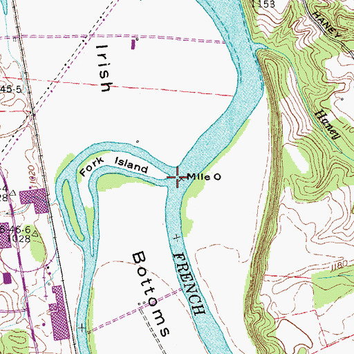 Topographic Map of Pigeon River, TN