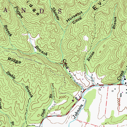 Topographic Map of Pigpen Branch, NC