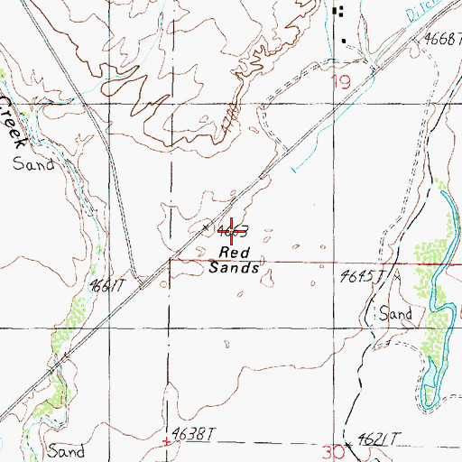 Topographic Map of Red Sands, AZ