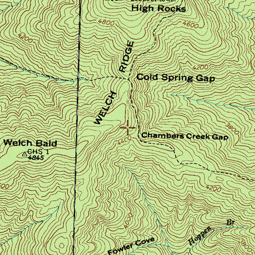 Topographic Map of Pilot Ridge, NC