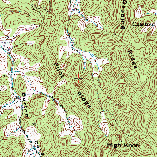 Topographic Map of Pilot Ridge, NC