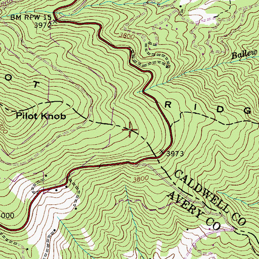 Topographic Map of Pilot Ridge, NC