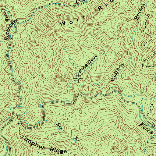 Topographic Map of Pine Cove, NC