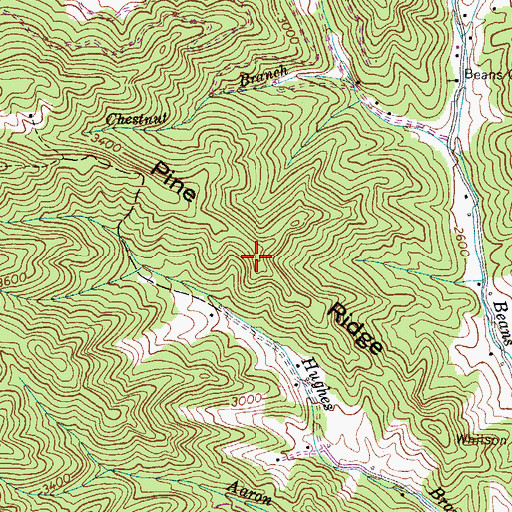 Topographic Map of Pine Ridge, NC
