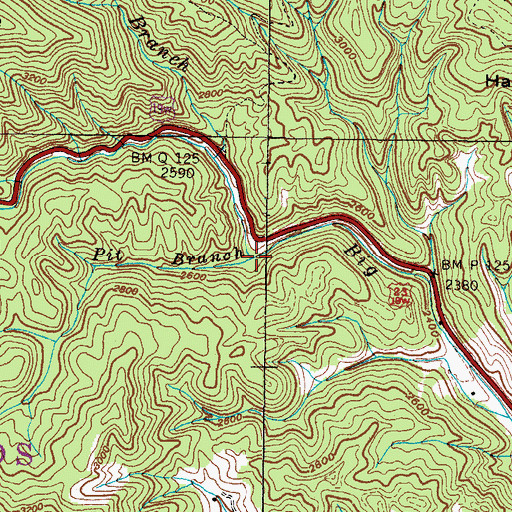 Topographic Map of Pit Branch, NC