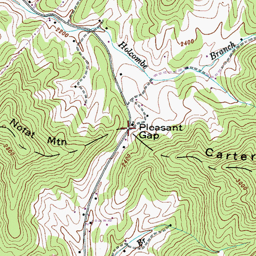 Topographic Map of Pleasant Gap, NC