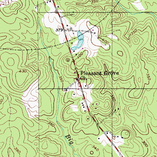 Topographic Map of Pleasant Grove Church, NC