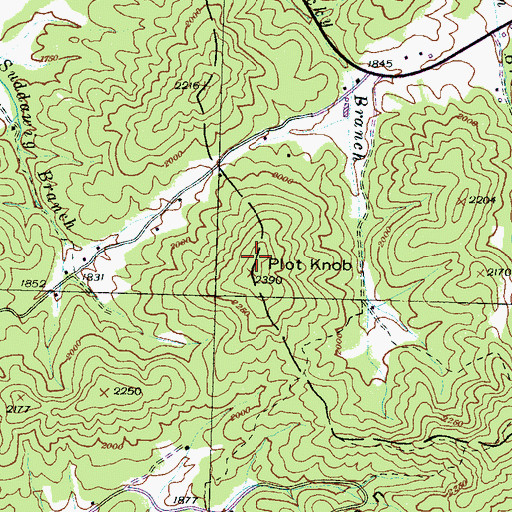 Topographic Map of Plot Knob, NC