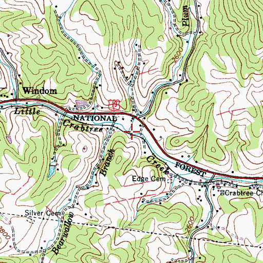Topographic Map of Plum Branch, NC