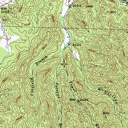 Topographic Map of Polecat Branch, NC