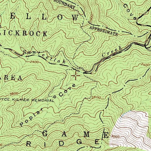 Topographic Map of Poplar Cove, NC