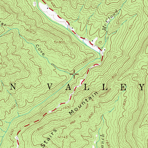 Topographic Map of Poplar Cove, NC