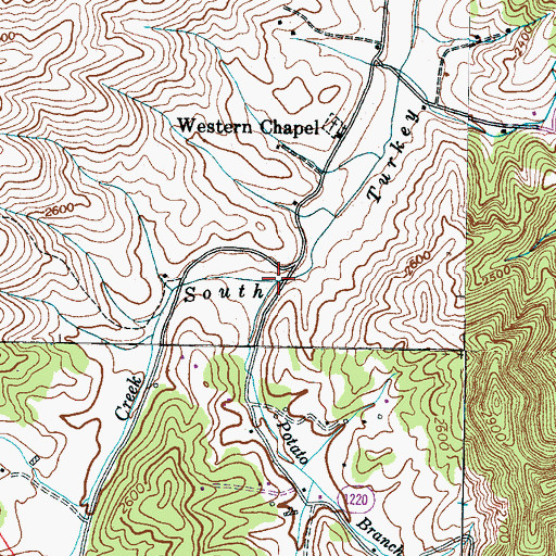 Topographic Map of Potato Branch, NC