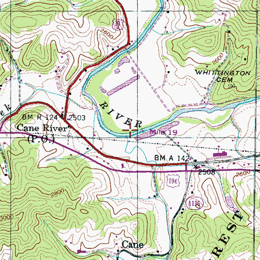 Topographic Map of Price Creek, NC