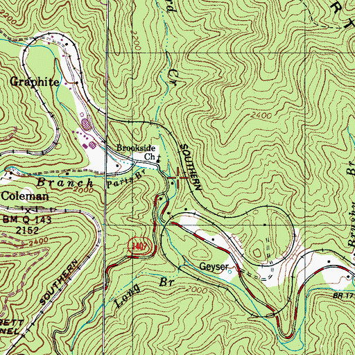 Topographic Map of Pritchard Creek, NC