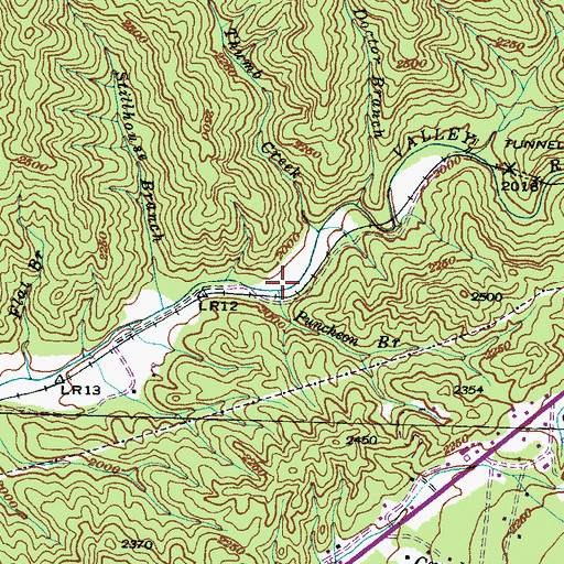 Topographic Map of Puncheon Branch, NC