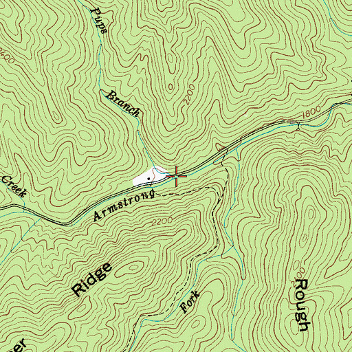 Topographic Map of Pups Branch, NC