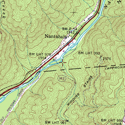 Topographic Map of Queens Creek, NC