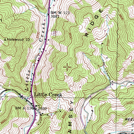 Topographic Map of Ramsey Ridge, NC