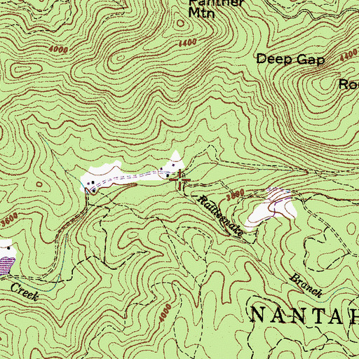 Topographic Map of Rattlesnake Branch, NC