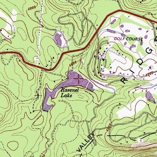 Topographic Map of Ravenel Lake, NC