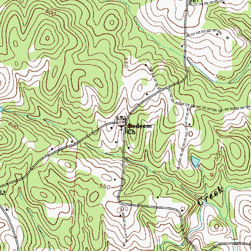 Topographic Map of Redeem Church, NC