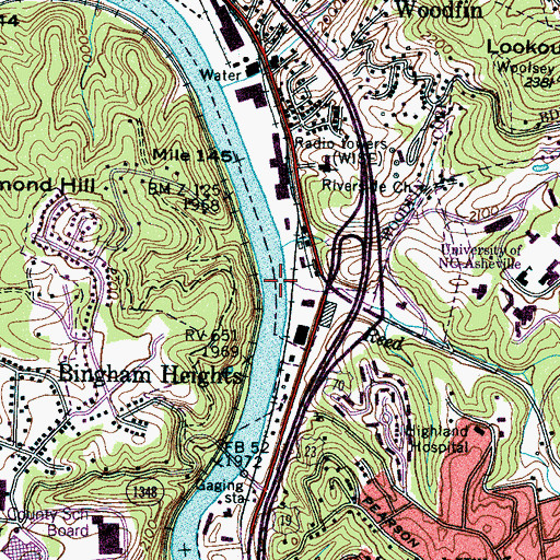 Topographic Map of Reed Creek, NC