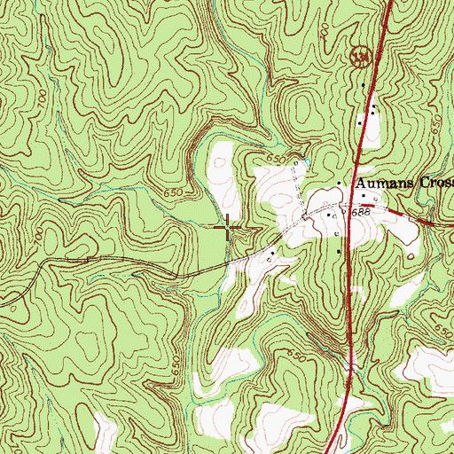 Topographic Map of Reedy Creek, NC