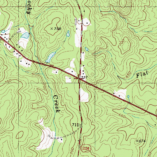Topographic Map of Refuge Mission, NC