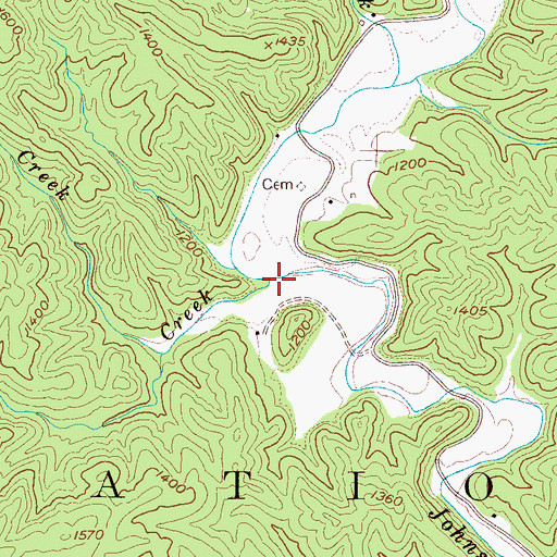 Topographic Map of Reids Creek, NC