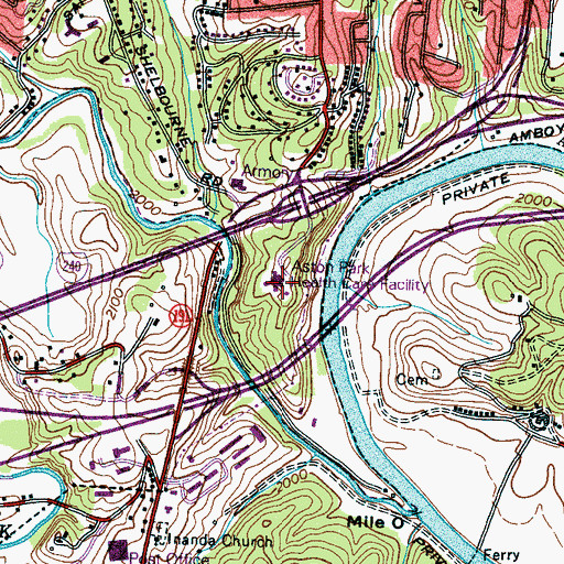 Topographic Map of Rhododendron Park, NC