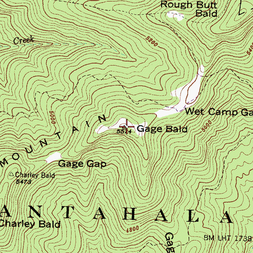 Topographic Map of Rich Mountain, NC