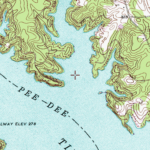 Topographic Map of Richland Creek, NC