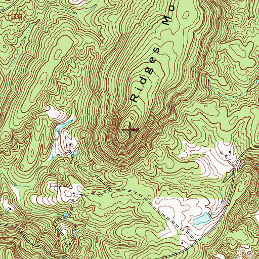 Topographic Map of Ridges Mountain, NC