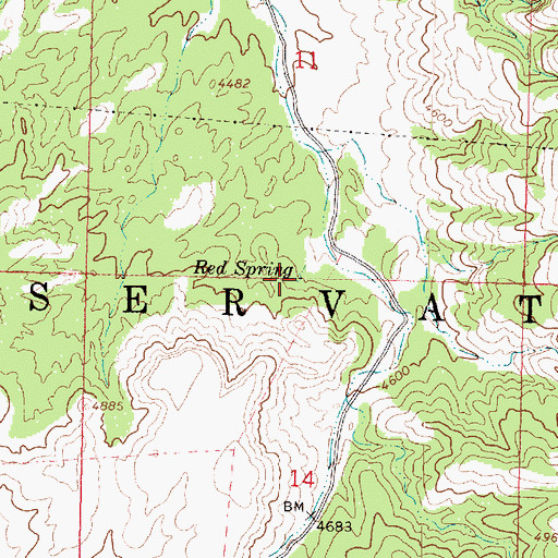 Topographic Map of Red Spring, AZ