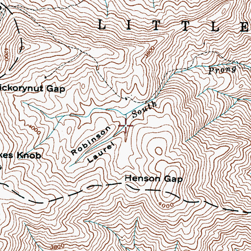 Topographic Map of Robinson Laurel, NC