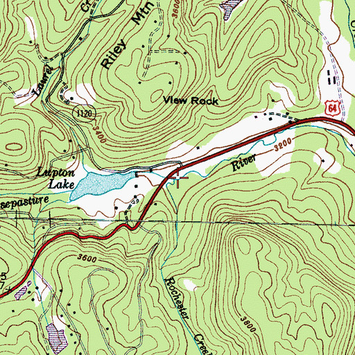 Topographic Map of Rochester Creek, NC