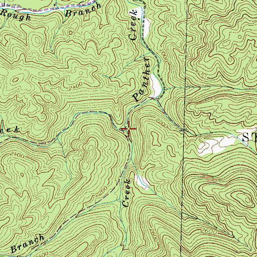 Topographic Map of Rock Creek, NC