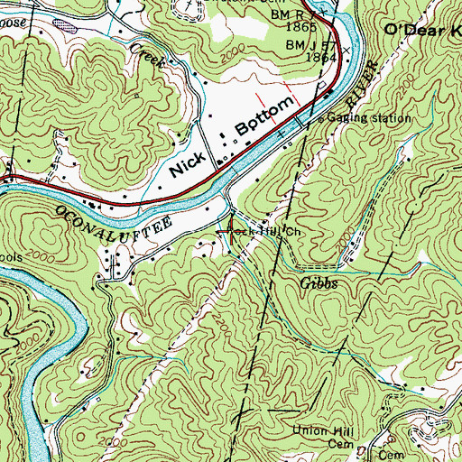 Topographic Map of Rock Hill Church, NC