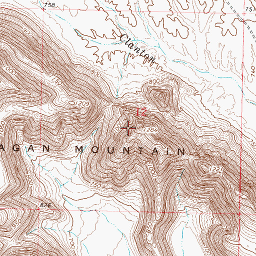 Topographic Map of Baragan Mountain, AZ