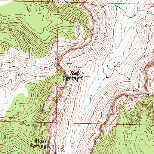 Topographic Map of Red Spring, AZ