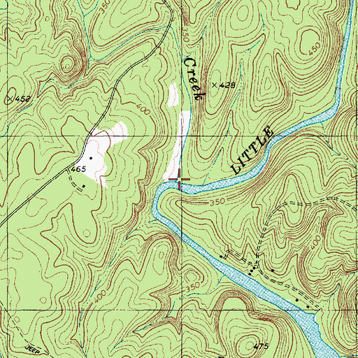Topographic Map of Rocky Creek, NC
