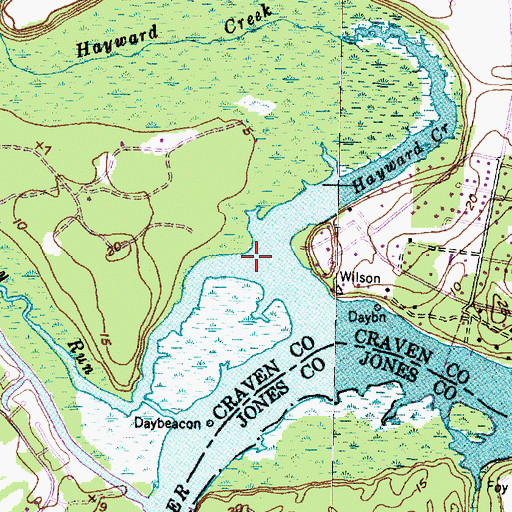 Topographic Map of Rocky Run, NC