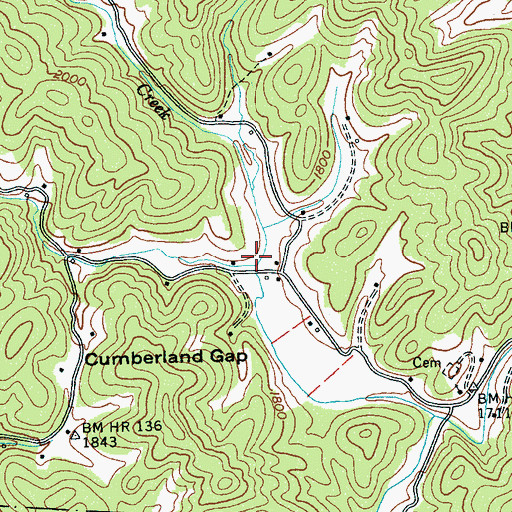 Topographic Map of Rose Creek, NC