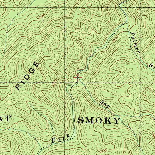Topographic Map of Sag Branch, NC