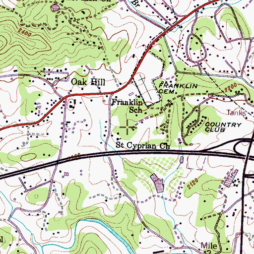 Topographic Map of Saint Cyprian Church, NC