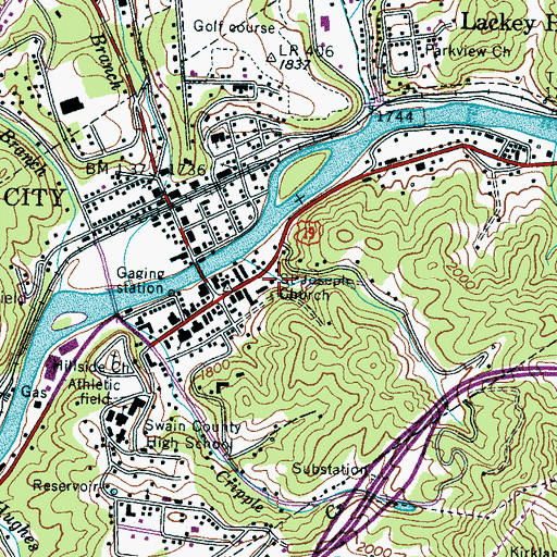 Topographic Map of Saint Joseph Church, NC