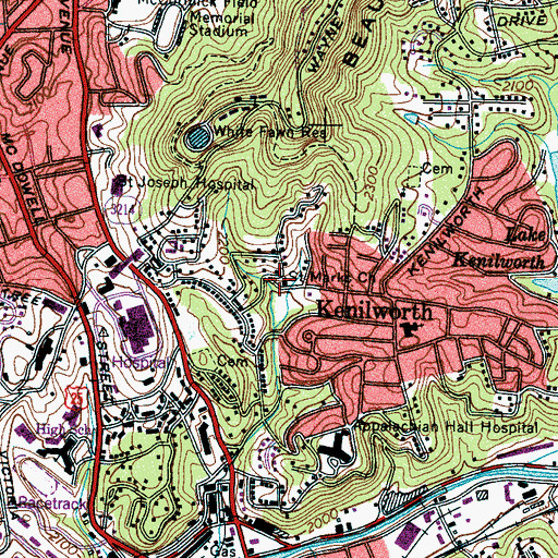 Topographic Map of Saint Marks Church, NC