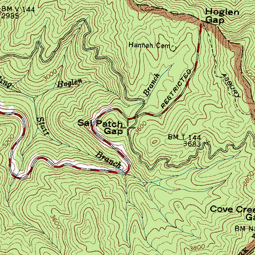 Topographic Map of Sal Patch, NC